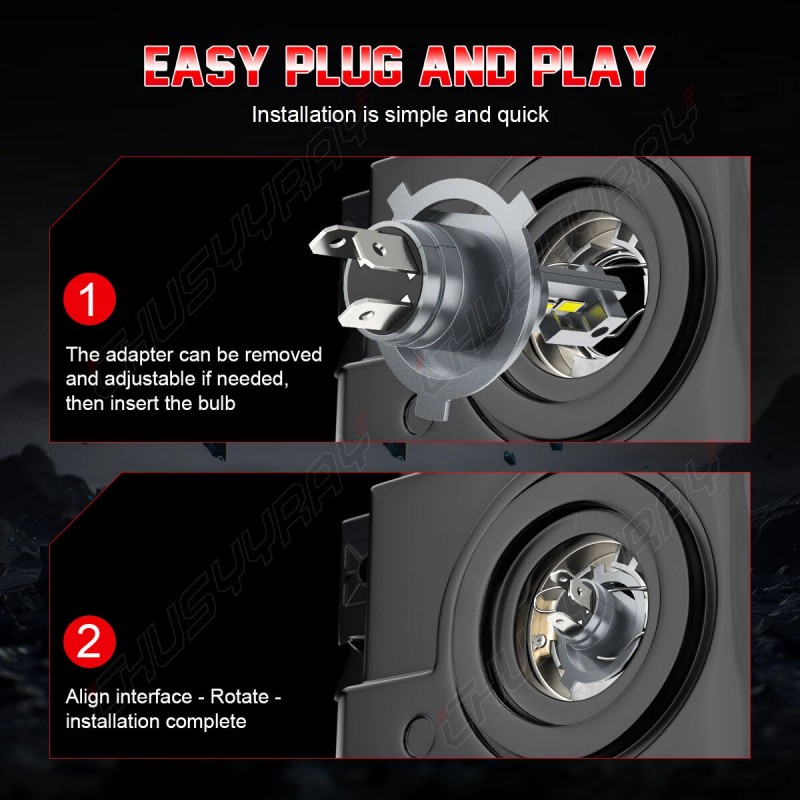 CHUSYYRAY 4PC For Honda Passport 2000 2001 2002 LED Headlight