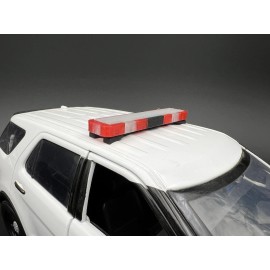LED Ready Lightbar 1/18 LED Ready Whelen Edge Lightbar Red Fire State Police Trooper Sheriff Patrol