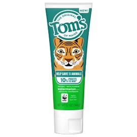 Tom's of Maine Natural Children's Fluoride Toothpaste, Watermelon, 5.1 oz