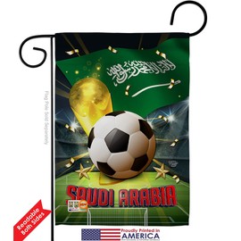 Ornament Collection World Cup Saudi Arabia Garden Flag Sports Soccer Game Goal Ball Football Entertainment Activity Physical Small Decorative Gift Yard House Banner Double-Sided Made in USA 13 X 18.5