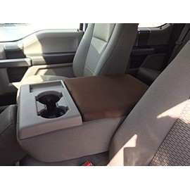 Auto Console Covers- Fits The Ford F-450, F-550, F-650 2017-2022 Center Console Armrest Cover Waterproof Neoprene Fabric (Brown)