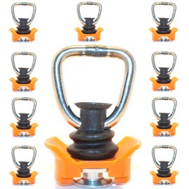 Gubar-Tech Heavy Duty 10 x Single Fitting for Airline Rails -1340 daN/kg End Fitting L-Track Lashing Rails