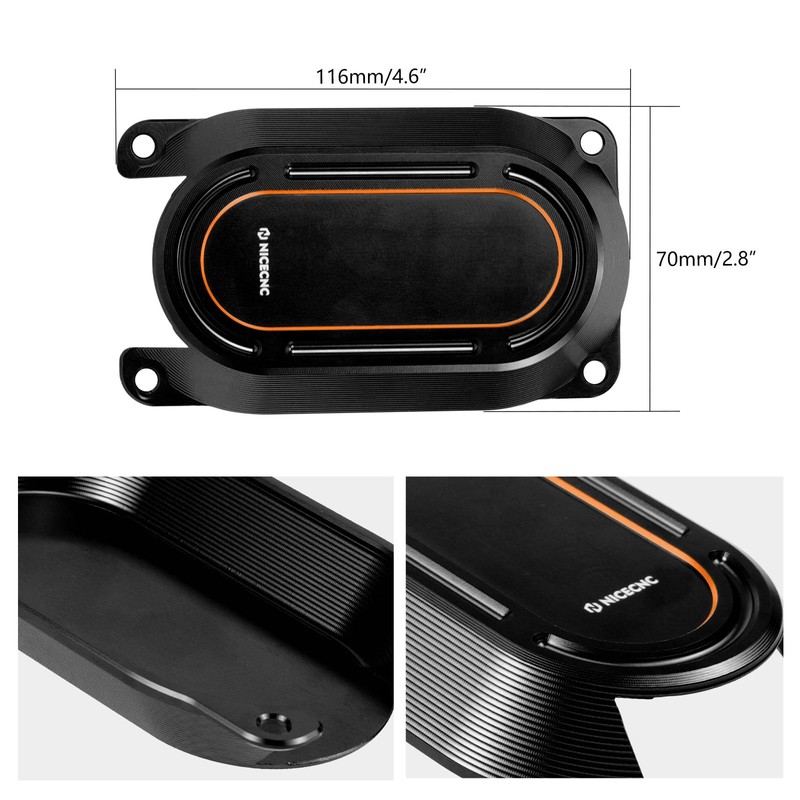 NICECNC Orange Throttle Body Side Cover for Large Gliders Throttle