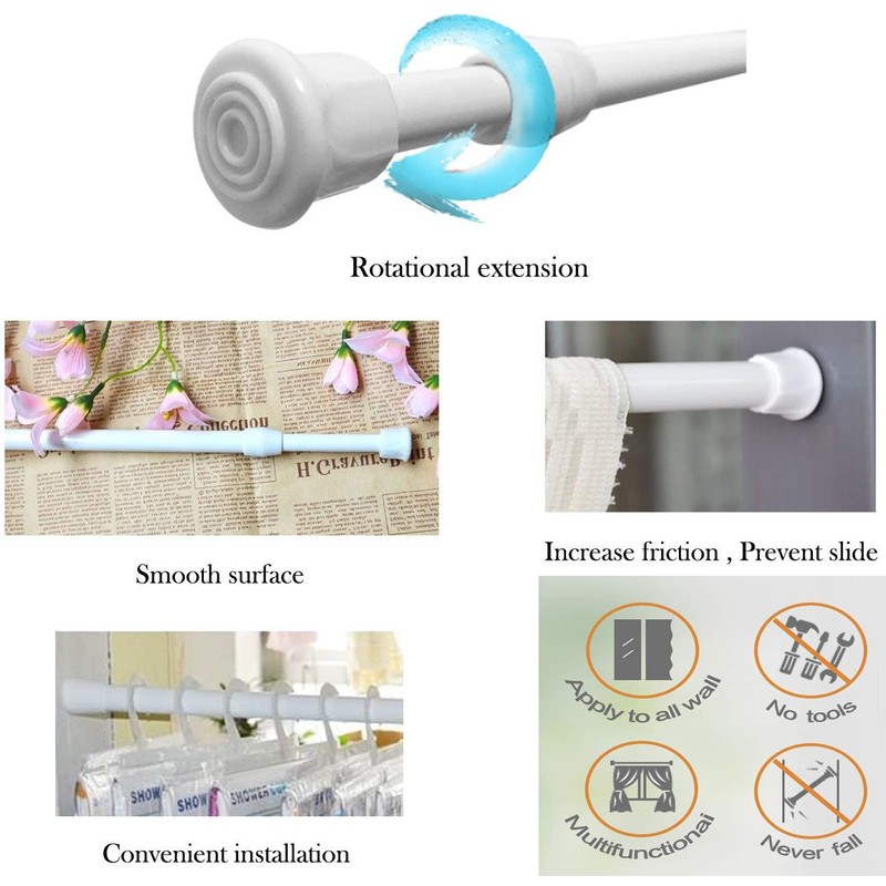 2 Pack Small Tension Rods 7 in to 11 Curtain