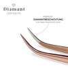 AM BEAUTY Diamond Edition Tweezers Including Case, Eyelash Tweezers Curved,
