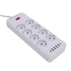 8 Way Power Strip USB C European Socket Desk Wall
