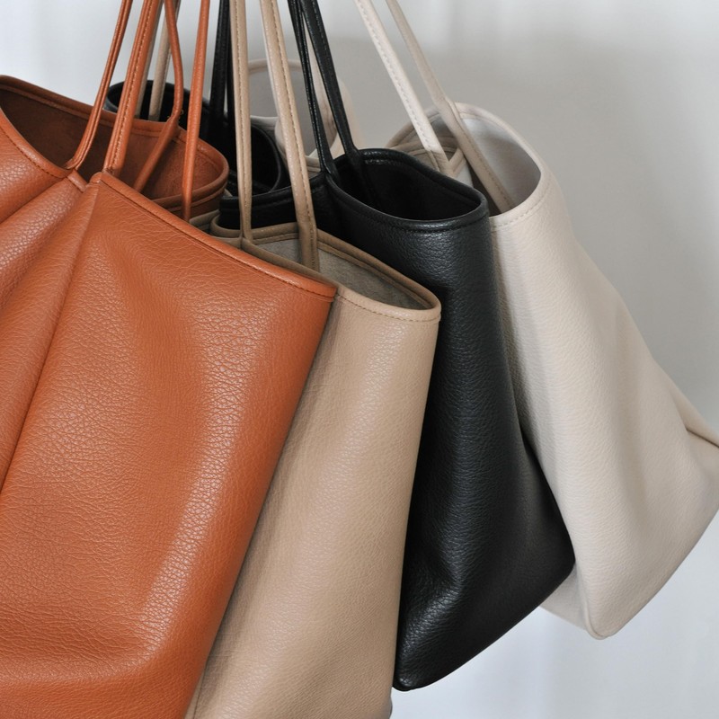 HOXIS Oversize Pu Leather Tote Women Weekender Bag Shopper Handbag