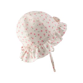 Sterntaler Girls' Children's Hat Printed with Flowers Hat, ecru, 49