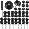 Pack of 40 Rubber Feet, Screw-On Round Rubber Feet, Cutting