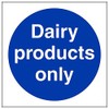 V Safety Dairy Products Magnetic Safety Sign 100mm x 100mm