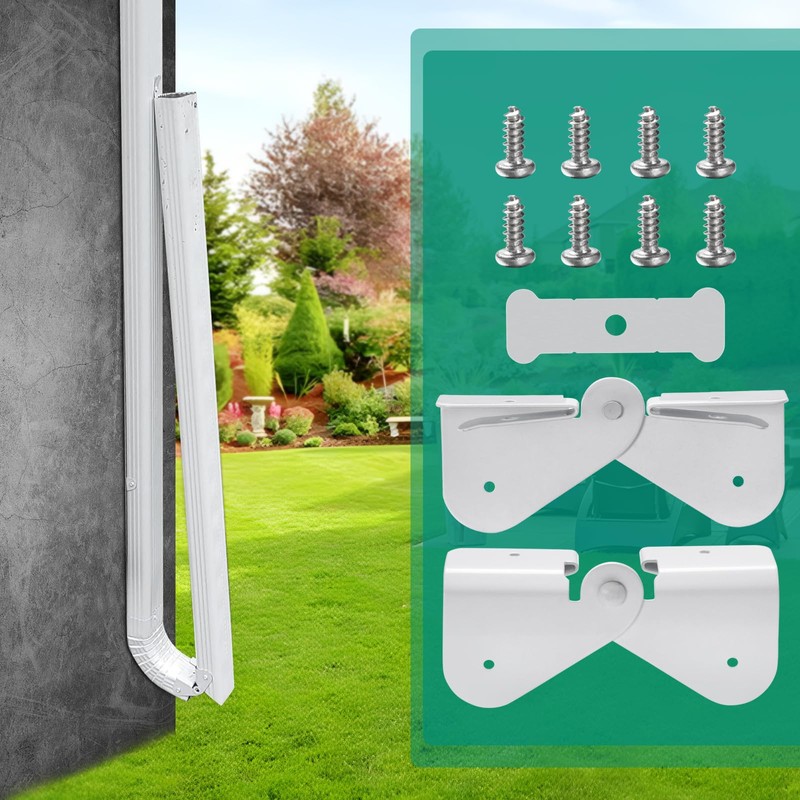 Gutter Downspout Flip-Up Hinge, Gutter Extension Hinge (2 Pack Downspout