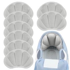 Heel Pads for Shoes That Are Too Big – 4 Pair Anti-Slip Heel Grips for Women & Men, Cushioned Inserts to Prevent Blisters & Tighten Loose Shoes, Comfort Fillers (grey, One Size)