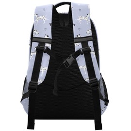 JHKKU Kids Backpack for Boys Girls Bookbags Cartoon Dalmatian Dogs School Backpack Elementary Bags Travel Daypack Lightweight Waterproof with Reflective Strip