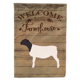 Caroline's Treasures CK6922CHF Dorper Sheep Welcome House Flag Large Porch Sleeve Pole Decorative Outside Yard Banner Artwork Wall Hanging, Polyester, House Size, Multicolor