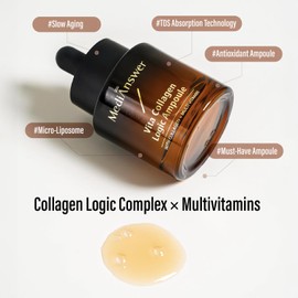 [MediAnswer] Vita Collagen Logic Ampoule, K-Beauty Advanced Firming Serum with 30% Collagen Complex & Multi-Vitamin Complex, Anti-Aging Face Serum (30ml)