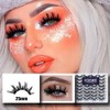 Bershnor 25MM False Eyelashes Faux Mink Fluffy Lashes Dramatic 3D