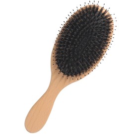 Ipetboom Boar Bristle Solid Wood Comb, Paddle Brush Large Paddle Hairbrush, Women Hair Comb for Long Thick Curly Hair