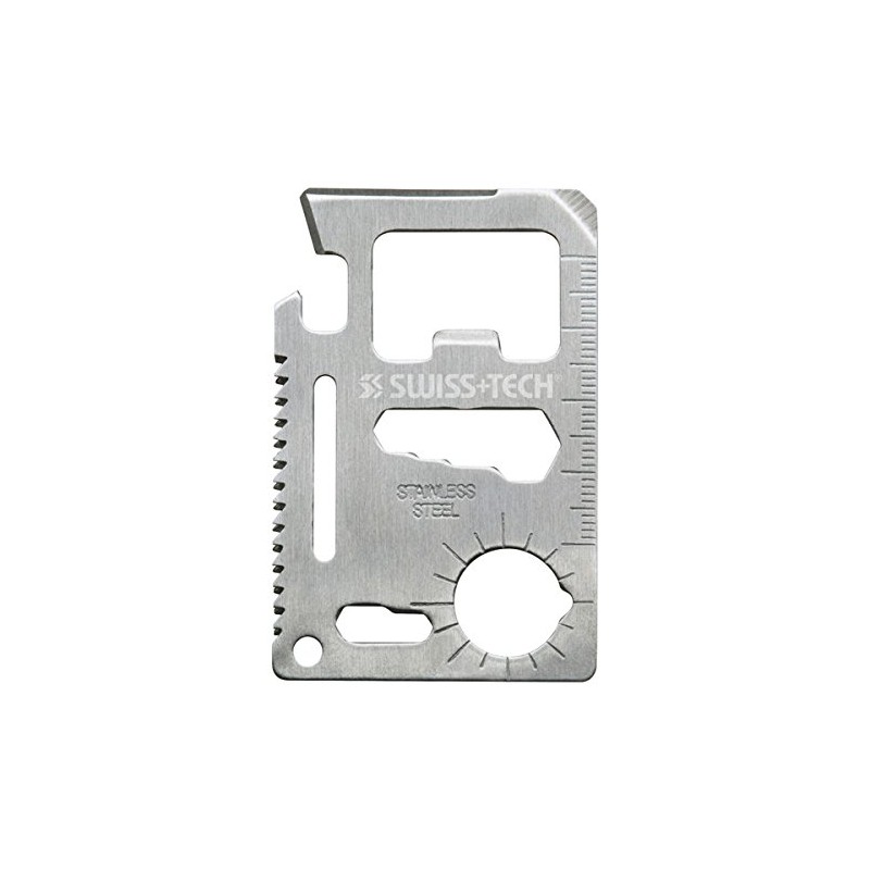 SWISS+TECH ST33309 15-in-1 Credit Card Survival Multi-Tool for Wallet, Keychain,