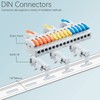JANDECCN 4pcs DIN Rail Terminal Blocks, DIY Splicing Wire Connectors