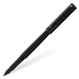 Sheaffer Intensity Engraved Matte Black PVD w/Polished Black Appointments and Medium Nib Fountain Pen (E0924453)