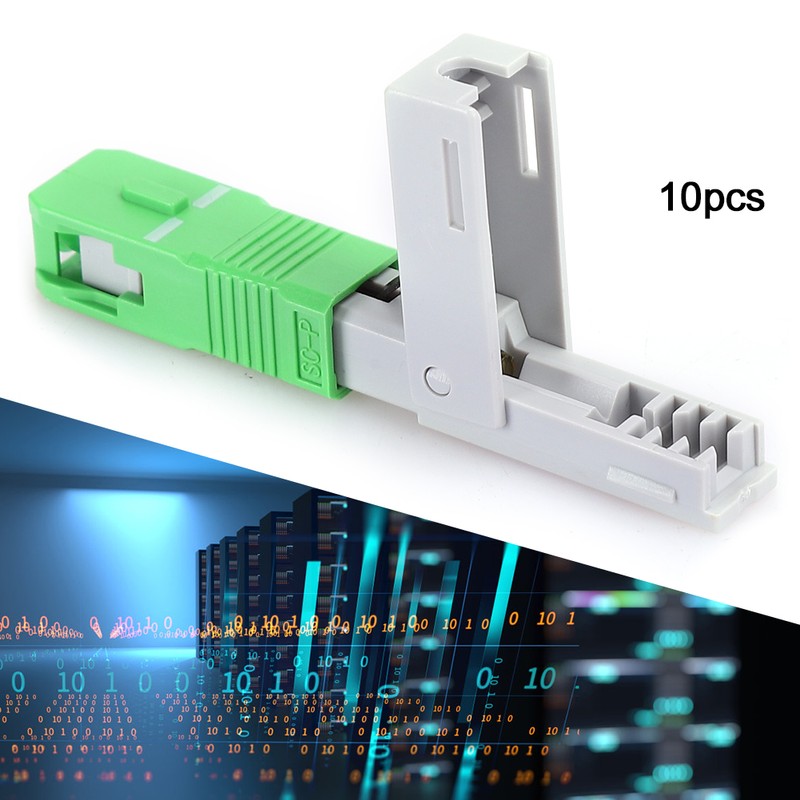 10Pcs Fiber Optic Quick Connector FTTH SC/APC Embedded Fast Cold