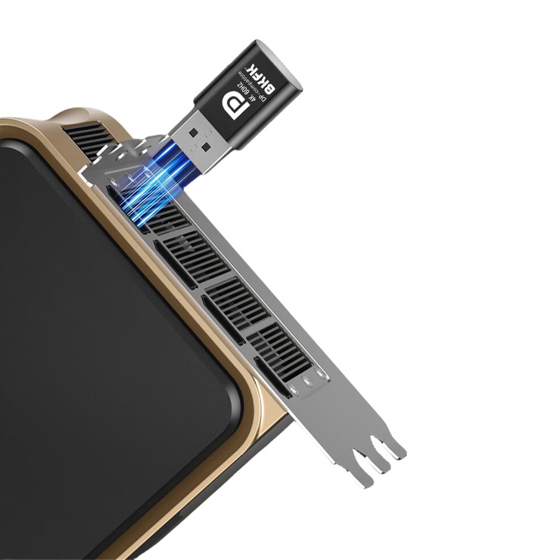 BKFK 4K DisplayPort Headless Dummy Plug - Supports 1080p-240Hz EDID