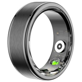 Smart Ring Fitnss Tracker Heart Rate Sleep Monitor Blood Oxygen Health Rings Fitness Ring Pedometer Calories Step Counter Exercise Mode Sport Ring 5ATM Waterproof Smart Rings for Men Women