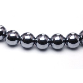 Terahertz Armband mit 6mm Perlen - verschiedene Längen - Heilstein Schutzstein Talisman Glücksbringer Geschenk (Terahertz, 14CM)