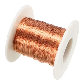 sourcing map Magnet Wire Enamelled Copper Wire Spool 164 Inches Length 0.35 mm Diameter