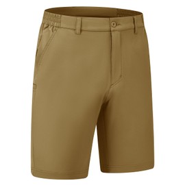 BGOWATU Mens Stretch Golf Shorts Lightweight Quick Dry Hiking Cargo Camping Athletic Work Flat Front Shorts with Multi Pockets Olive Green Size 36