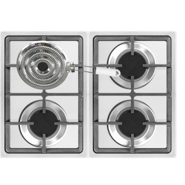 Fackelmann 682074 Cooker Heat Distributor, Cooker Accessories, White, Stainless Steel, 20.5 cm