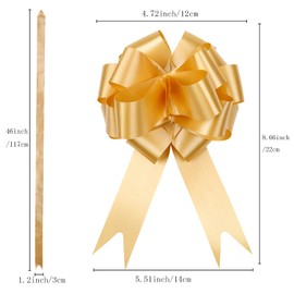 Pull Bows for Gifts Basket for Valentine's Day Christmas Wrapping Ribbons and Bows A10-30pcs-Gold