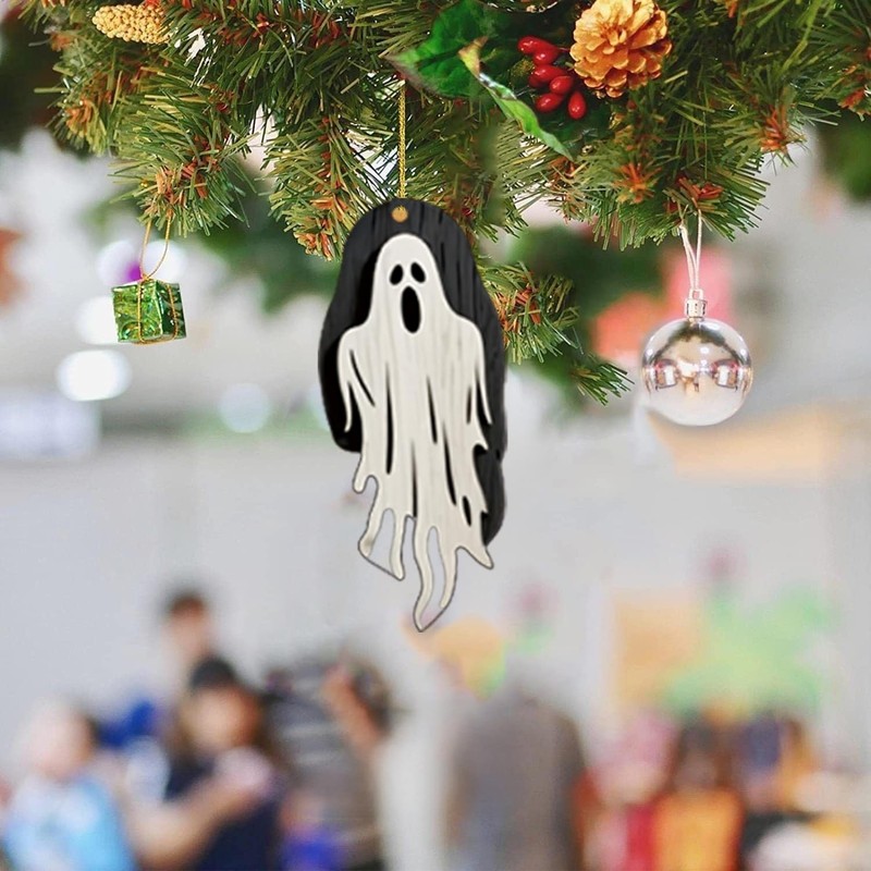 Q-Version Halloween Tree Decoration, 11Pcs Cute Acrylic Pendant, Large Scary