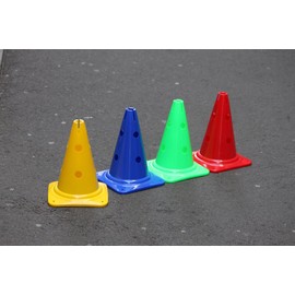 Agility Dog Sports Multi Purpose Cone with Holes, 30 cm, Red