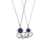 IMINI Moon Star Astronaut Heart Couple Pendant Necklace for Women