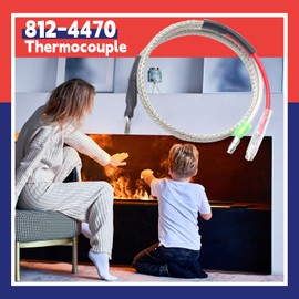 Dusledel 812-4470 Thermocouple Replacement for Quadrafire Castile for Contour for Mt Vernon for Santa Fe for Quadrafire CAB50 PS35 PS50