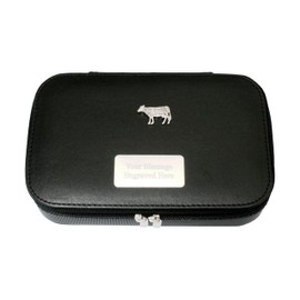 Gamekeepers Cottage gifts Butcher Cow Travel Jewellery Box Watch Or Cuflinks Case FREE ENGRAVING 48