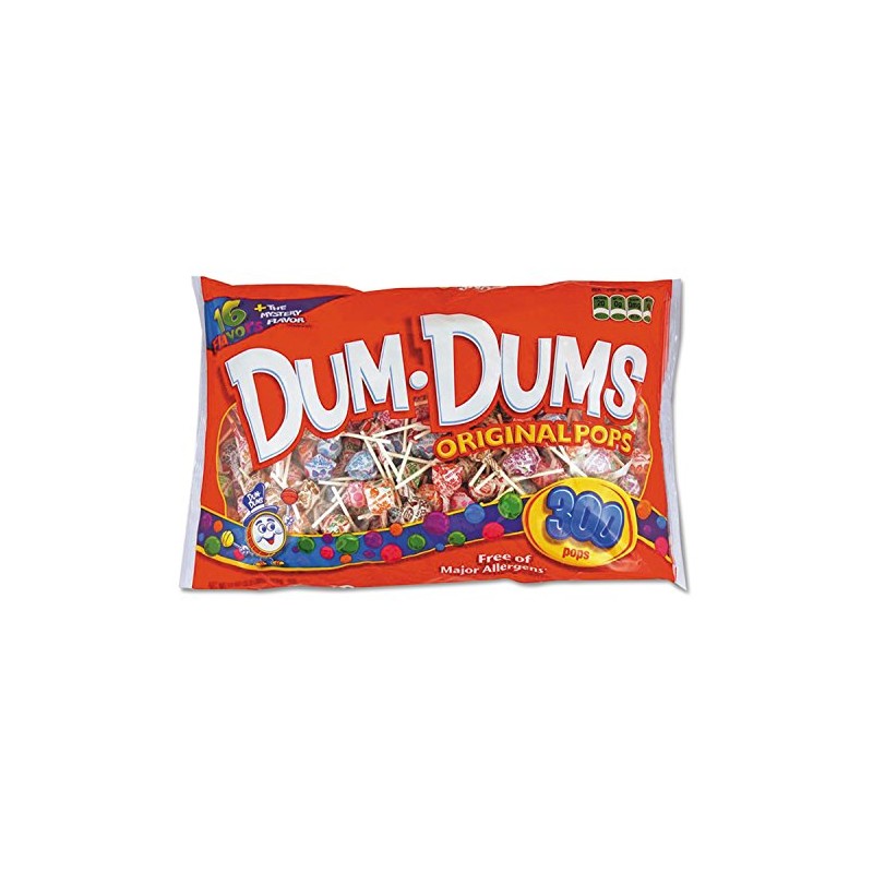 Spangler 60 Dum-Dum-Pops Assorted Flavors Individually Wrapped 300/Pack