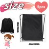 Jindizi 5Pcs Drawstring Backpack Bulk Drawstring Bag Nylon Cinch Sack