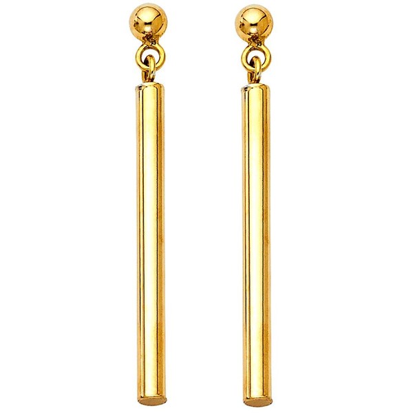 14K Gold Dainty Minimalist Modern Polished Finish Plain Yellow Gold