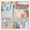 HMIEPRS 2Pcs Tea Towel Holders, No-drill Extendable Towel Rail, Stainless