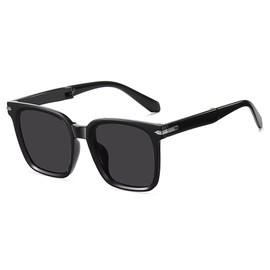 Cyxus 2023 Folding Sunglasses Polarized Color Changing foldable sunglasses Women Men Black.