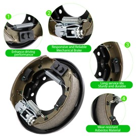 DIYOLFALL Golf Cart Brake Assembly, Rear Brake Cluster Fits Club Car Precedent DS1995-Up and Tempo 2018-Up,Golf Cart Driver Side & Passenger Side,OEM 101823301 103380202