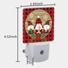 Uiaoiais Christmas Gnome Red Black Plaid Night Light for Kids,