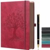Thick Lined Journal Notebook with Pen, 360 Pages 100gsm Paper,