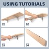 Folding Shelf Brackets 8 Inch of 2 Pack Max. Load