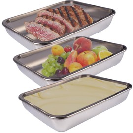 3 Pcs Steel Containers with Lids,Stainless Steel Storage Containers