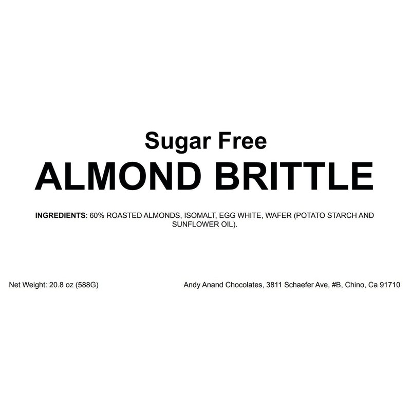 Andy Anand Gourmet Sugar Free Almond Brittle Luxury Gift Box
