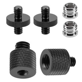 GIONAR 6 Pieces Tripod Adapter 1/4 to 3/8 Inch Thread Adapter, 3/8 to 1/4 Inch Camera Adapter Tripod Screw for Camera, Microphone Tripod and Lamp Tripod