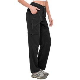 Little Donkey Andy Women's Quick Dry Convertible Zip Off Pants Lightweight Hiking Travel Camping Black M